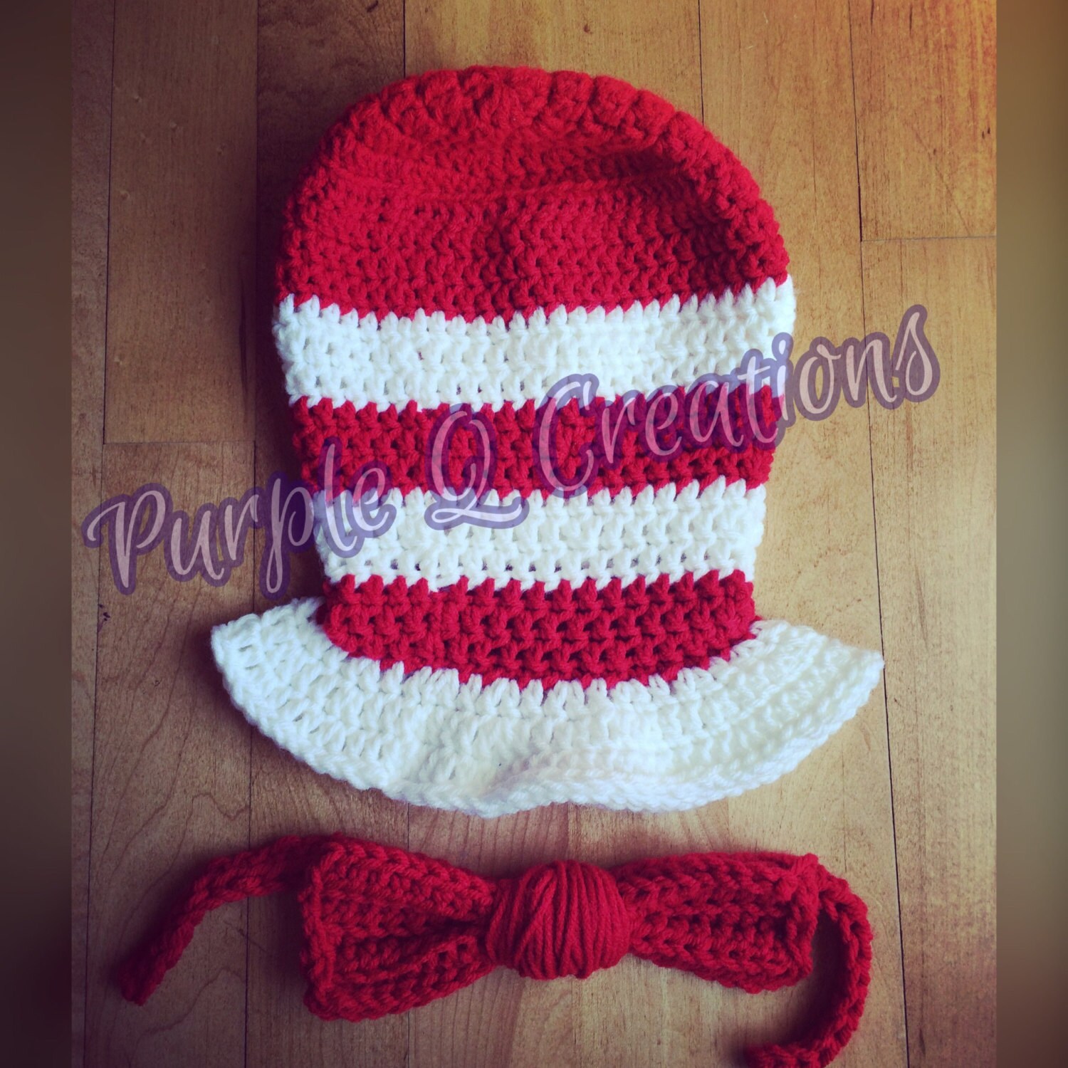 Cat In The Hat / Dr Suess inspired Hat & Bow Tie / Photo Prop Etsy
