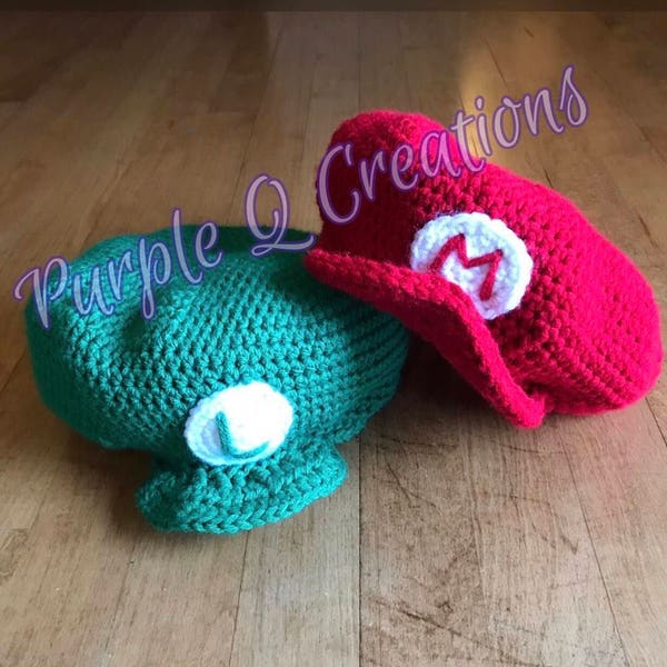 Mario & Luigi Inspired Hat / Photo Prop