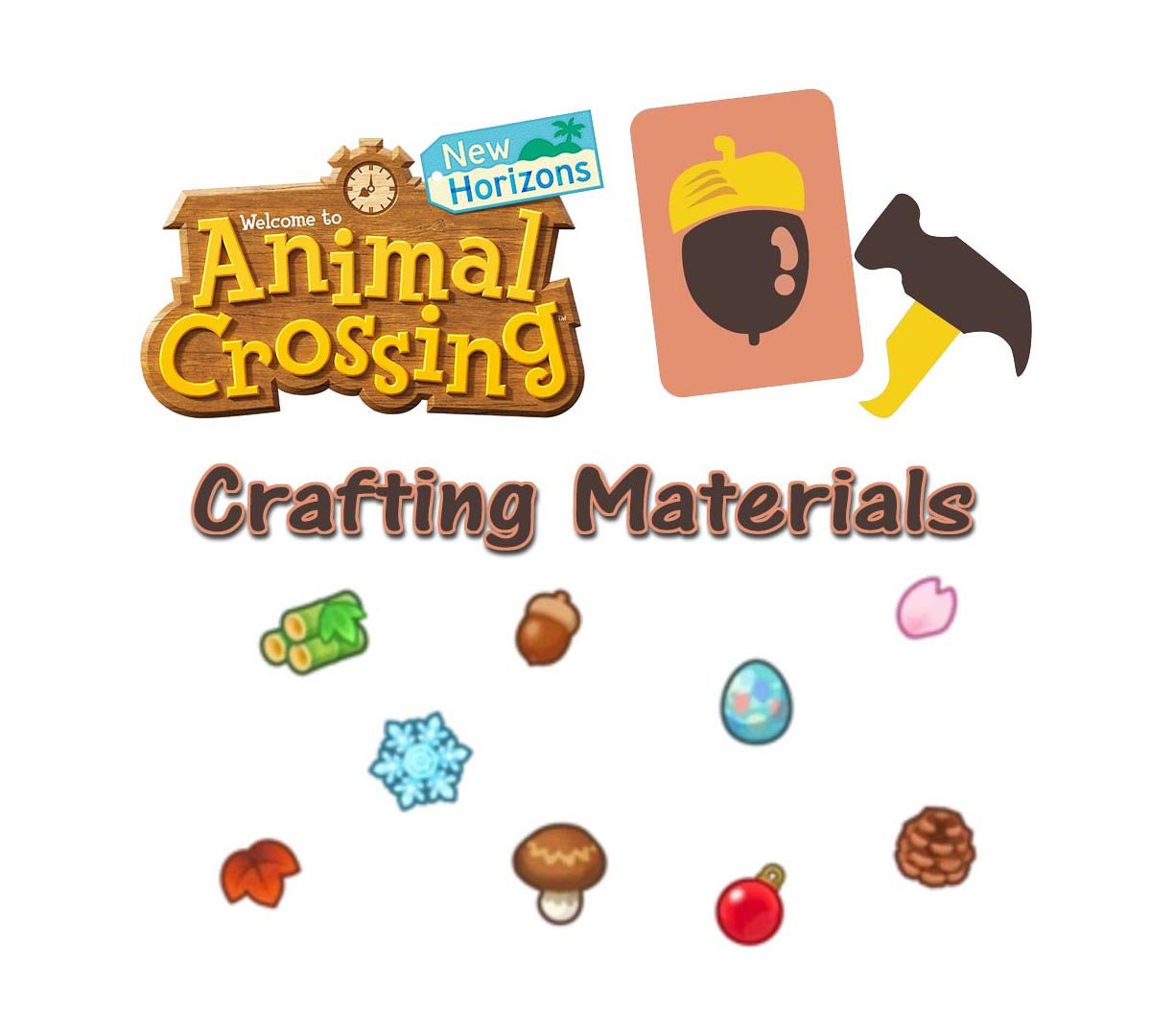 Animal Crossing Crafting Materials and Usables Pick a Etsy
