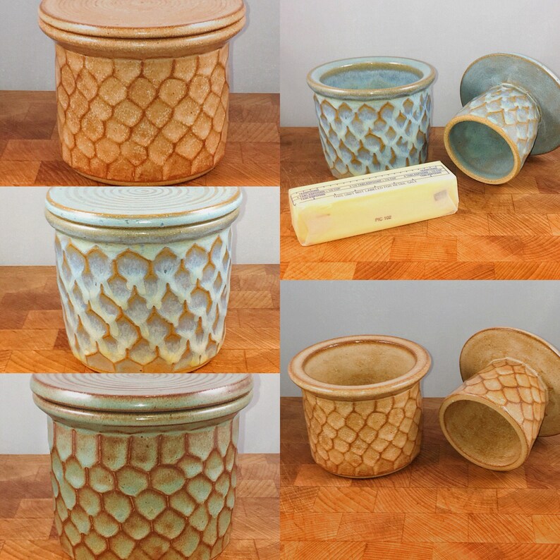 French Butter Crock handmade pottery butter keeper Etsy