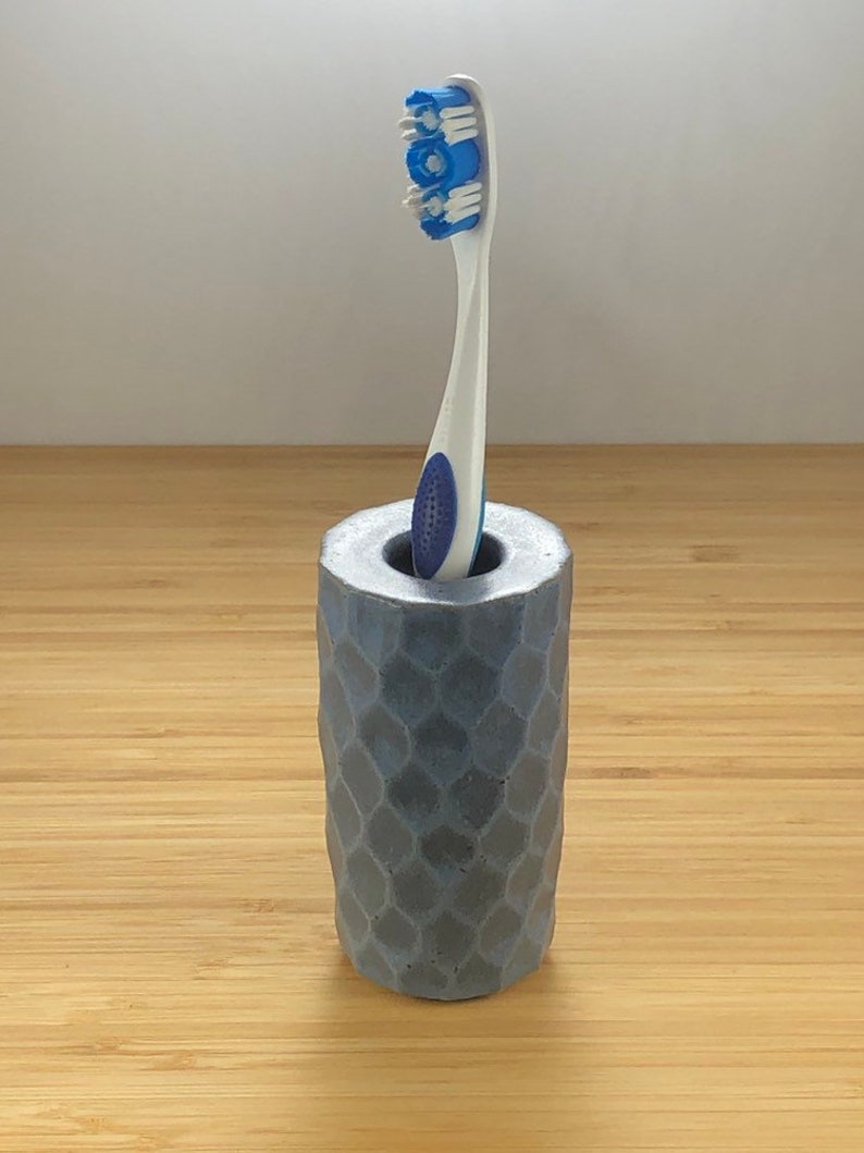 Razor Cup Bathroom Decor Wheel Thrown Pottery Razor Stand Capri Blue Handmade Toothbrush Holder 9th Anniversary for Him