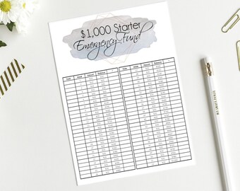 Emergency Fund Digital and Printable Tracker Bundle Dave Ramsey's Baby ...