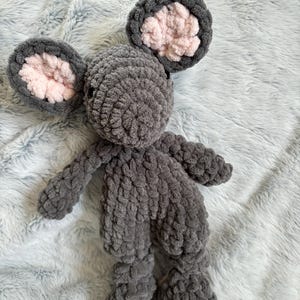 Mouse Plushie Lovey for Kids - Handmade Snuggle Buddy