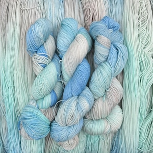 Sea glass inspired yarn colorway