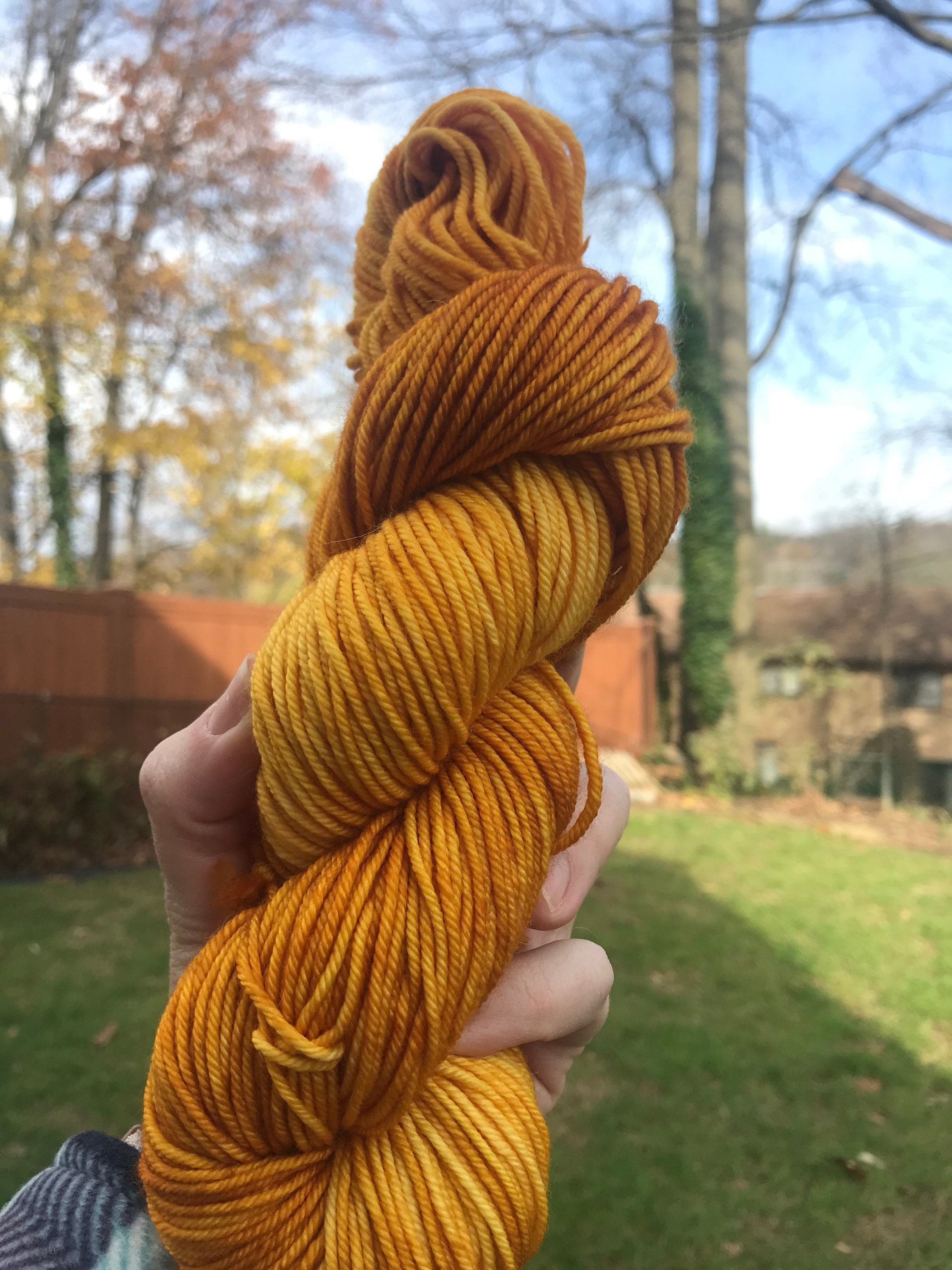 Golden Caramel Swirl Colorway Yarn Etsy