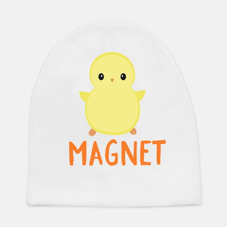infant unique nephew cute gender reveal baby shower son Chick Magnet hat- baby boy beanie baby gift Christmas funny