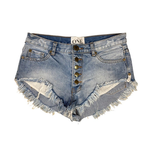 Denim Cut off Shorts Etsy