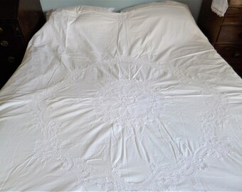 Bedcover Counterpane Quilt Throw Cotton Double Bed Etsy