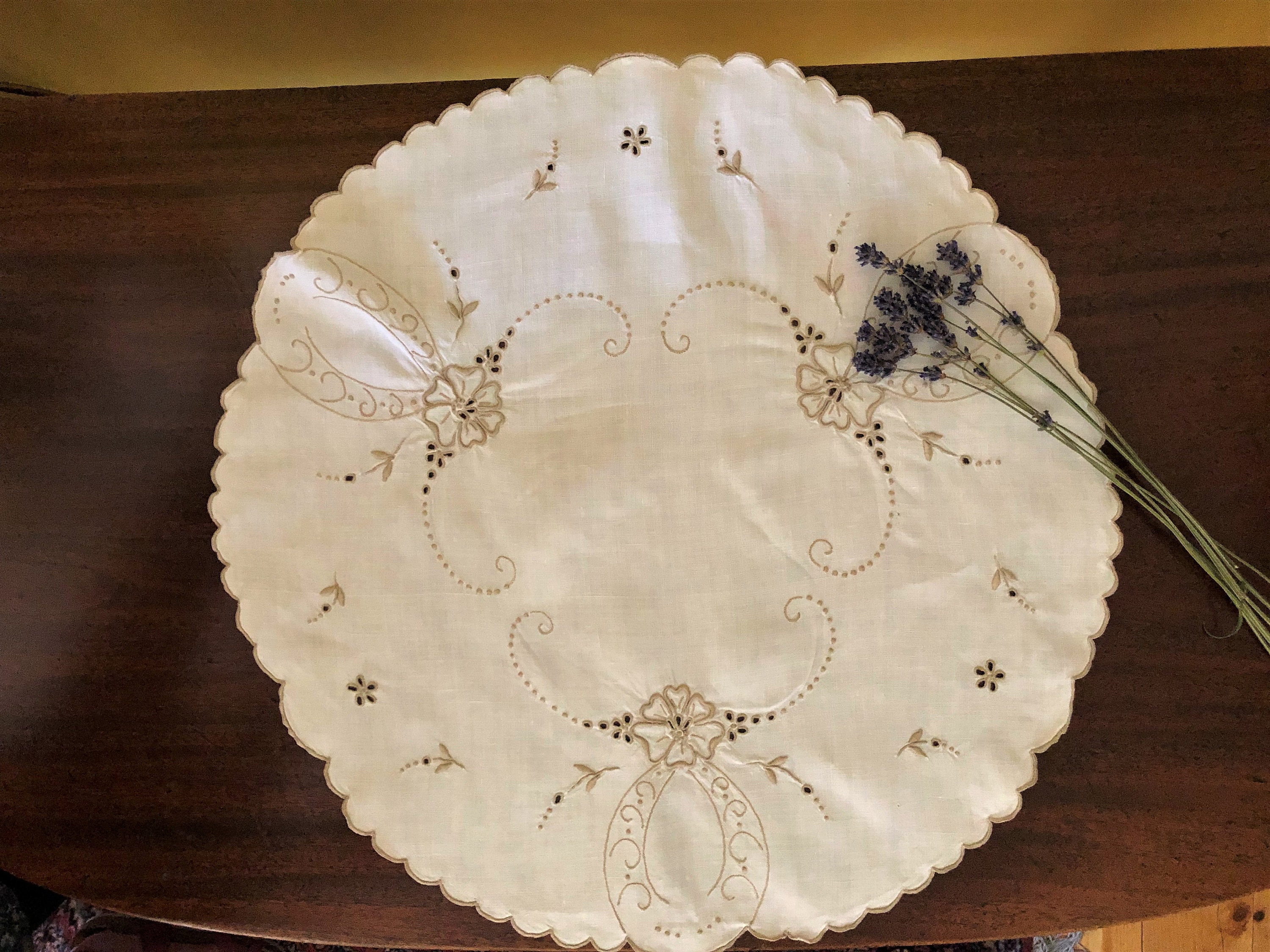 Irish linen doilies sale