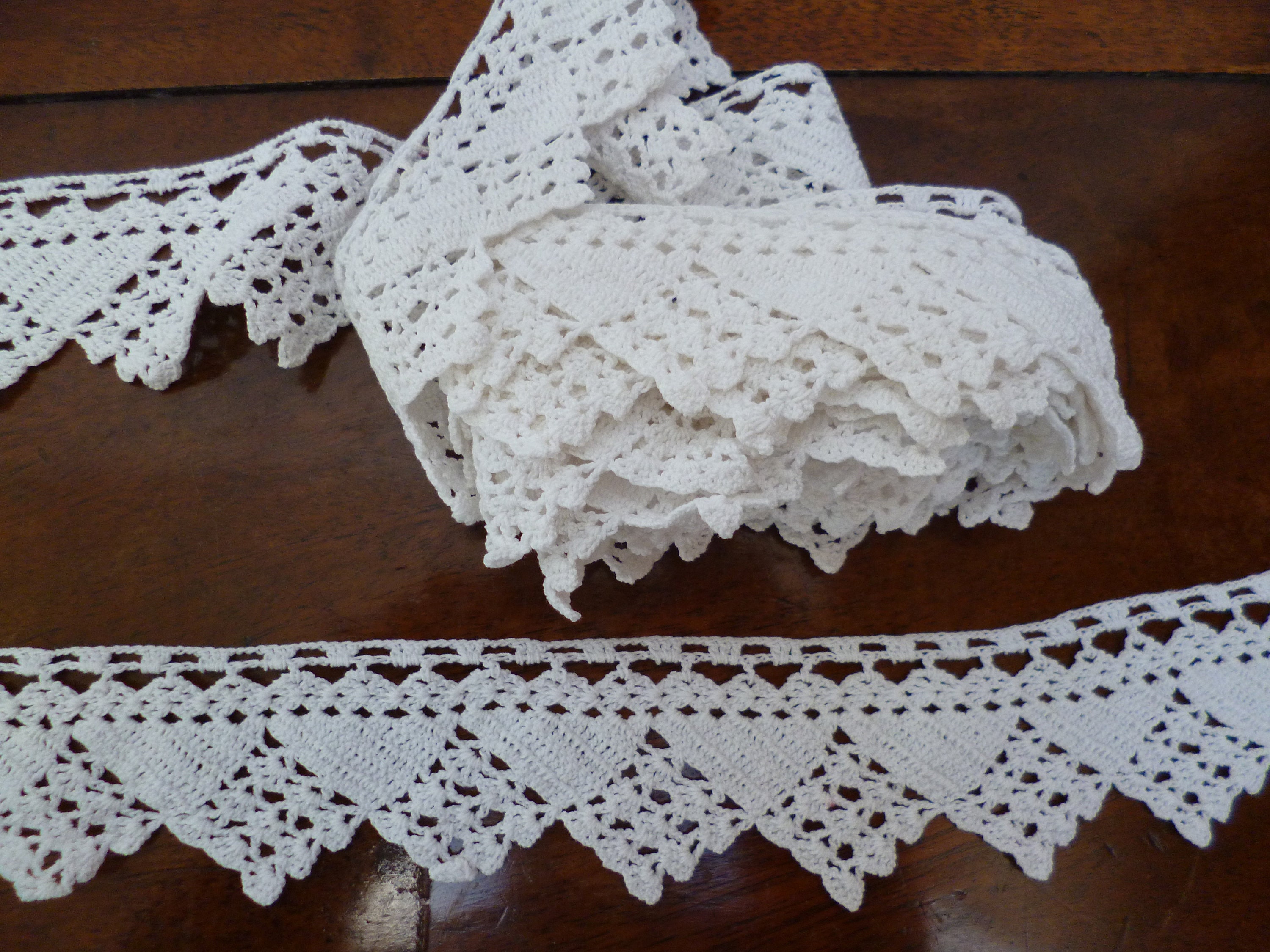 white crochet lace trim
