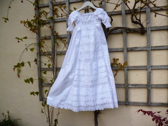 Victorian Christening Gown / Babtisim Robe Broderi
