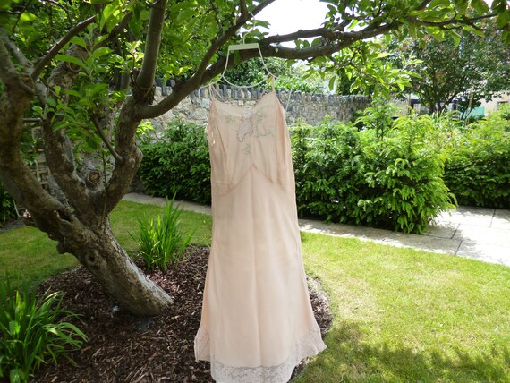 Silk Slip, Powder Pink, 1930s, Georgene, Vintage L