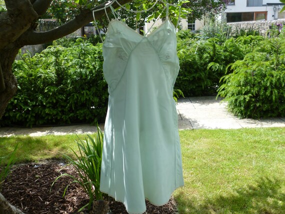 Silk Slip, Pastel Green, 1930s, Georgene, Vintage