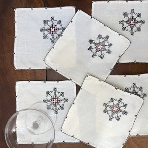 Linen Cocktail Mats, Six