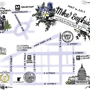 Illustrated Map (for Memories, Presents or Weddings)