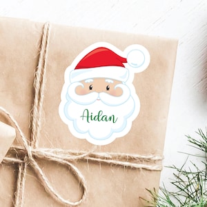 Kids Christmas Name Labels - Personalized Gift Label Tags, From Santa Stickers, Cute Xmas Gift Labels, Personalized Holiday Gift Labels