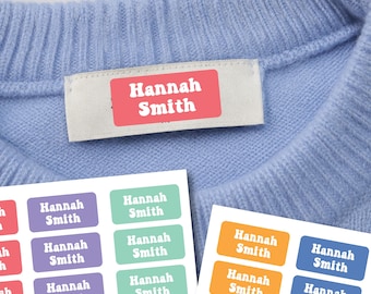 Clothing Tag Labels - Washer and Dryer Safe - No Iron Needed - Custom Kids' Name Stickers