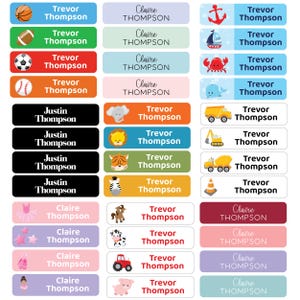 Back to School Labels - Dishwasher Safe Labels, Personalized Kids Name Labels for Daycare, School Supplies, Daycare Name Sticker, Waterproof
