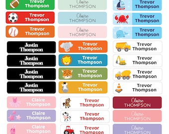 Personalized Waterproof Name Labels: Dishwasher Safe School & Daycare Stickers