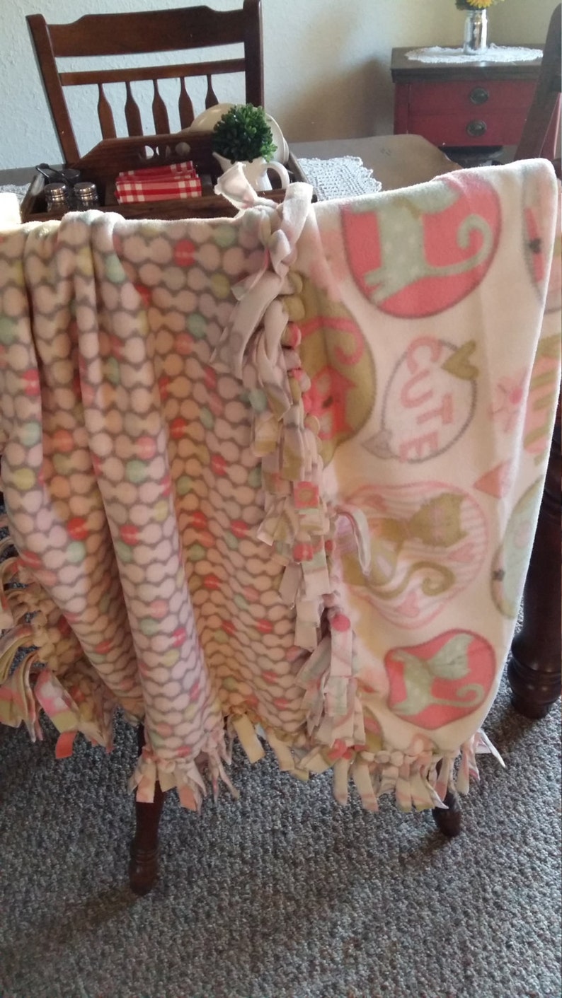 Fleece Blanket Tied Fleece Blanket Antipill Fleece Blanket Etsy
