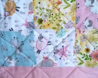 Quilt, Baby Quilt, Spring Quilt, Medium Weight Quilt