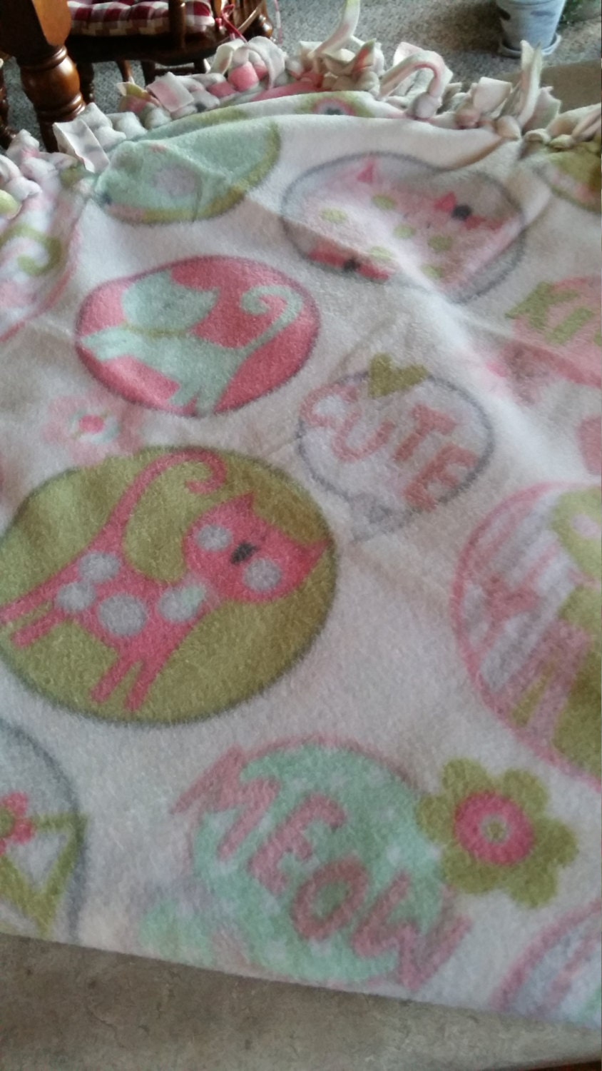 Fleece Blanket Tied Fleece Blanket Antipill Fleece Blanket Etsy