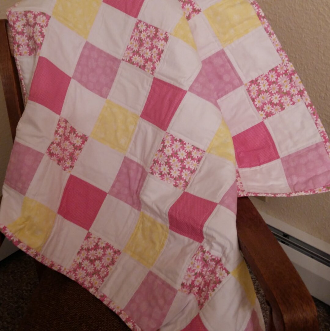 Quilt, Child Size Quilt, Spring Quilt, Baby Quilt, Easter Quilt