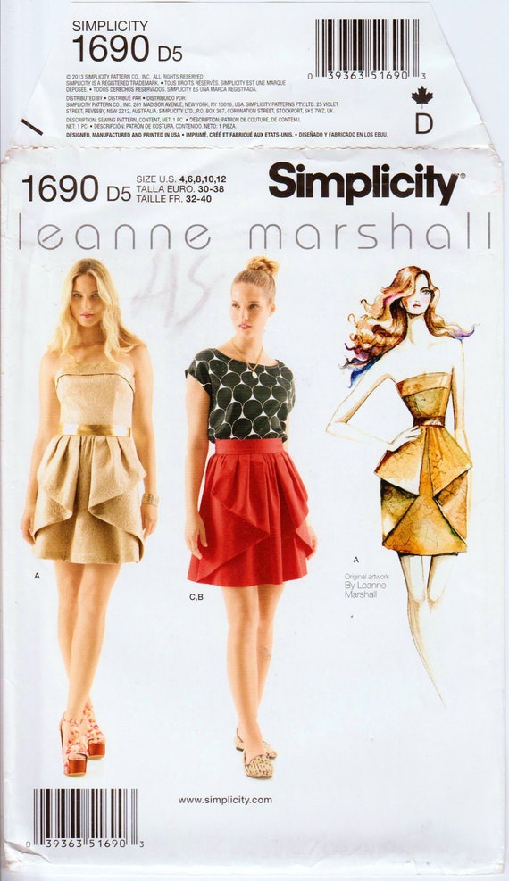 Draped Skirt Pattern Strapless Dress Short Cocktail Dress Etsy