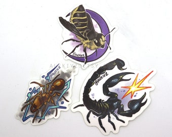 3"  INVERTOBER . Die Cut Vinyl Sticker Set