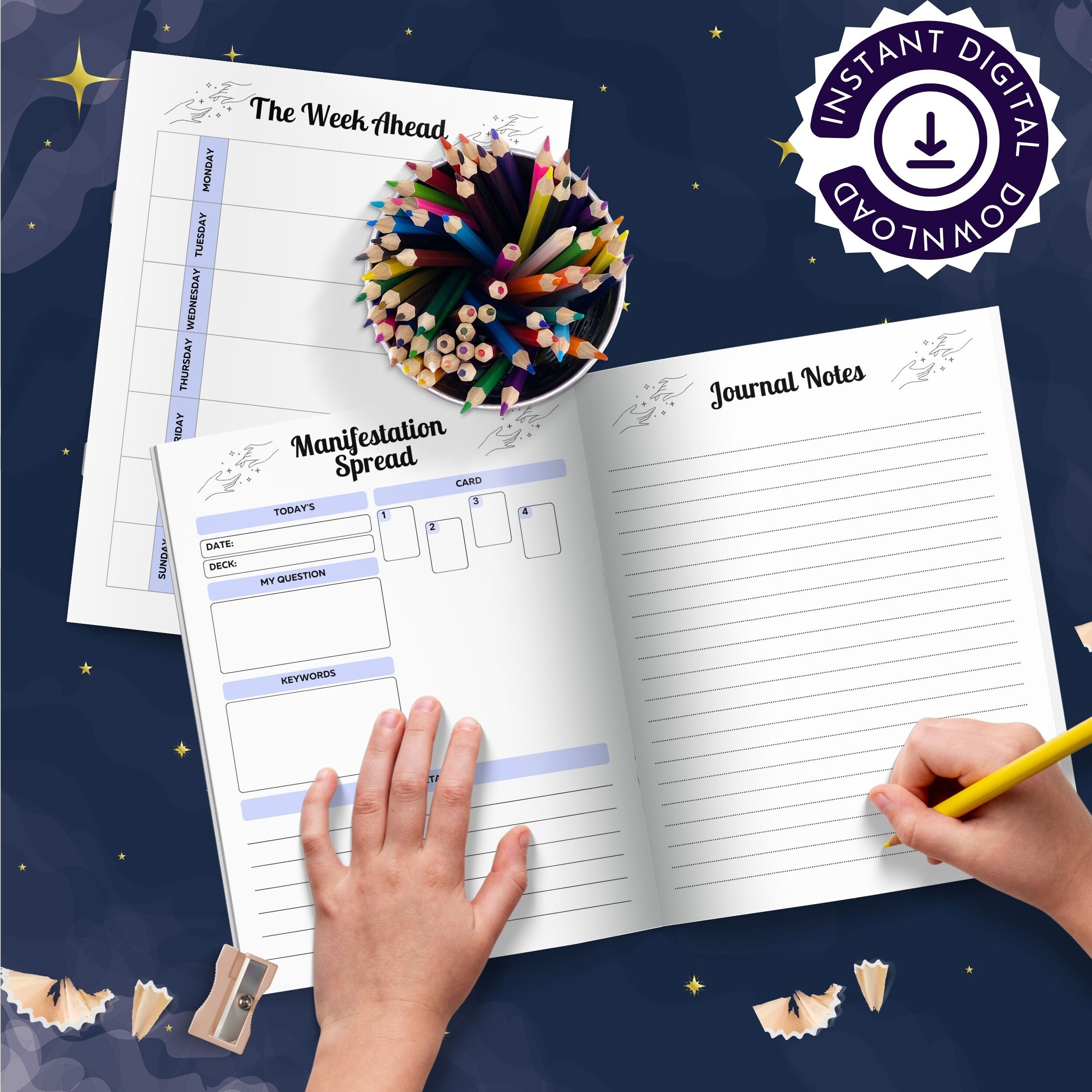 Digital Oracle Journal, Printable Oracle Pages, Daily Card Reading ...