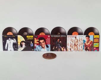 1/12th Elvis Dolls House Records Set Of 6