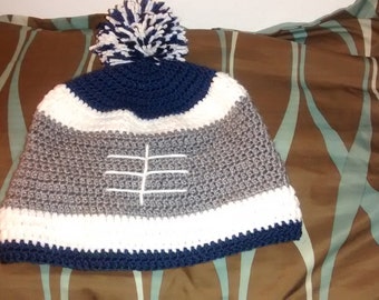 Crochet Dallas Cowboys football crochet beanie