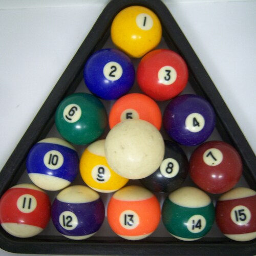 Vintage Pool buying Balls Billard Balls 15 Numbered One Plain Balls Only Decorative Balls 2.25