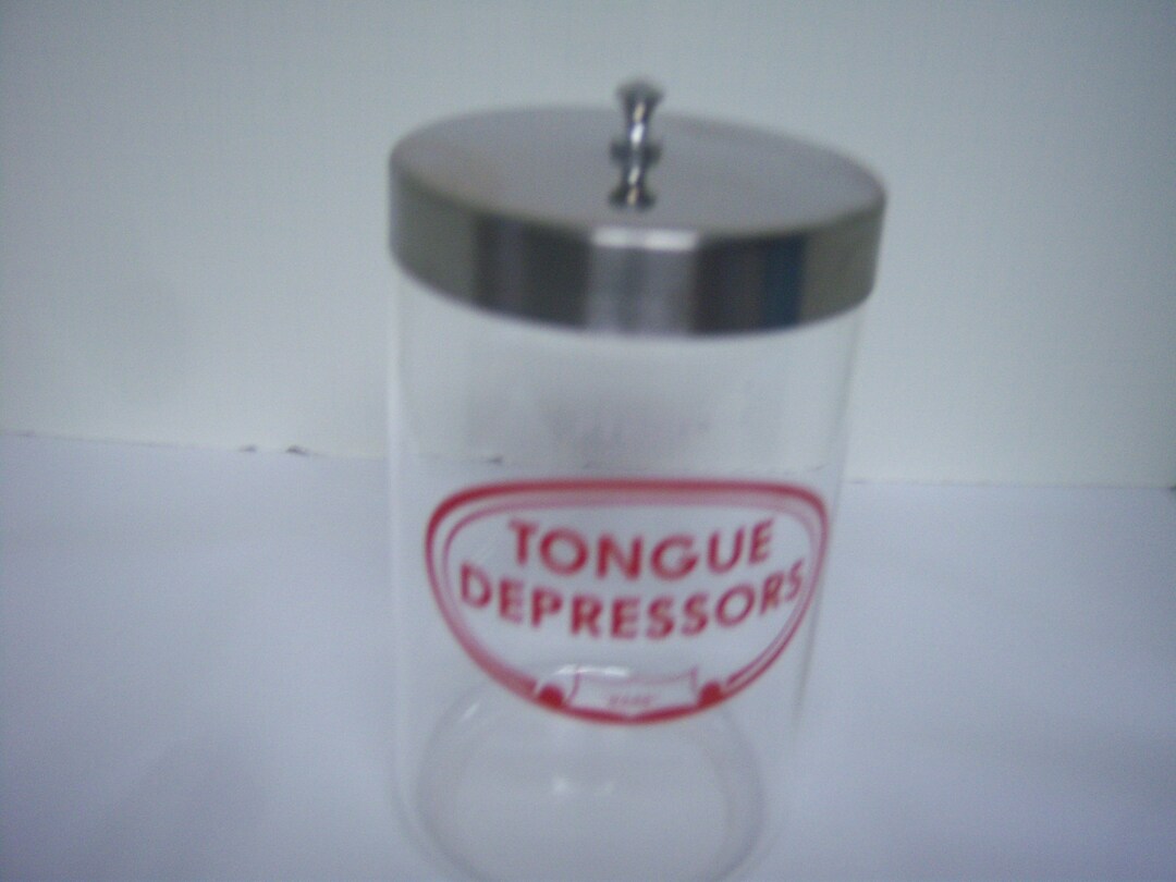 Vintage Pyrex Jar Tongue Depressors Jar Doctor's Office Etsy