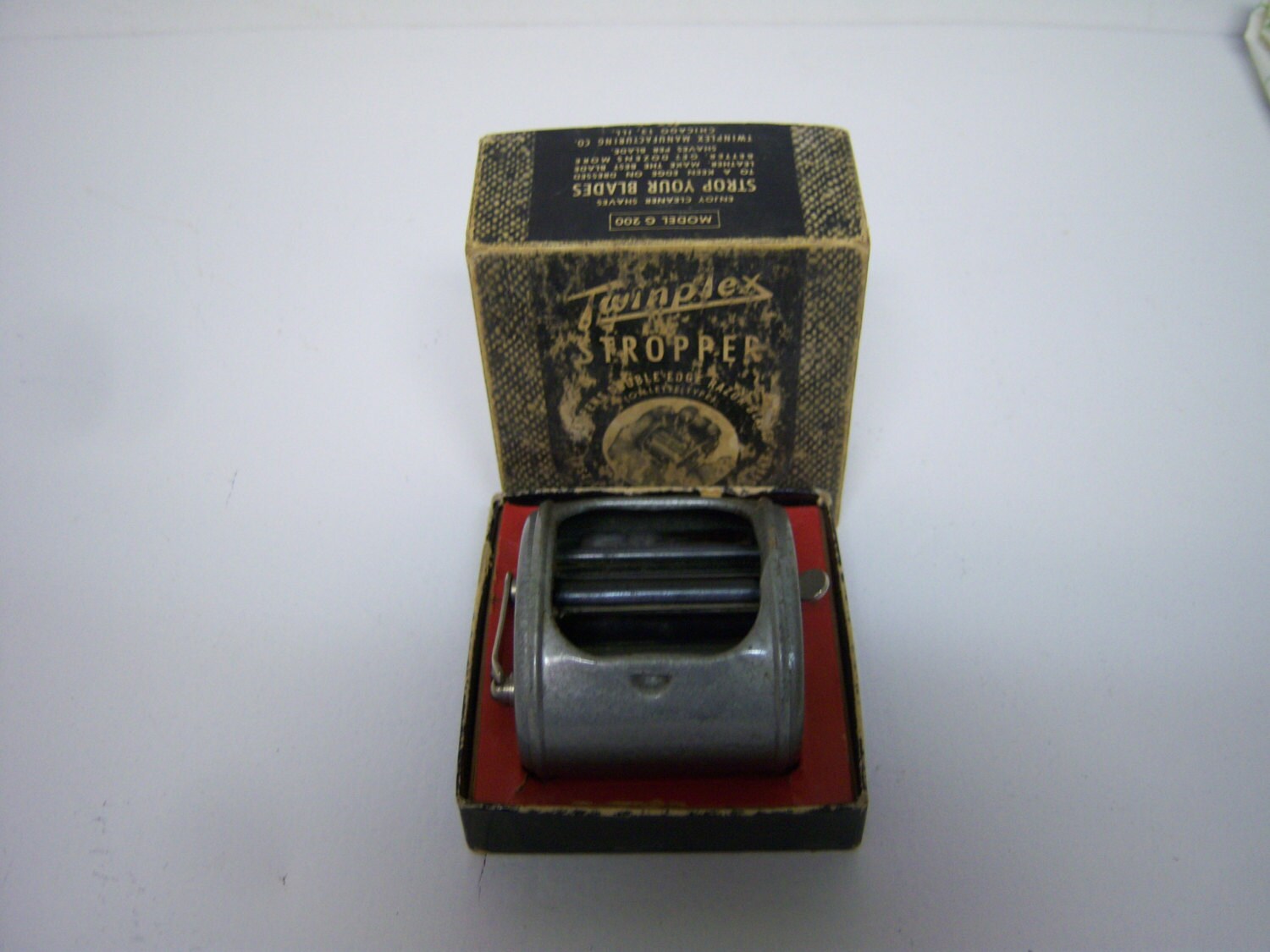 Twinplex Stropper, Vintage Double Blade Sharpner, IOB, Box Shows Much