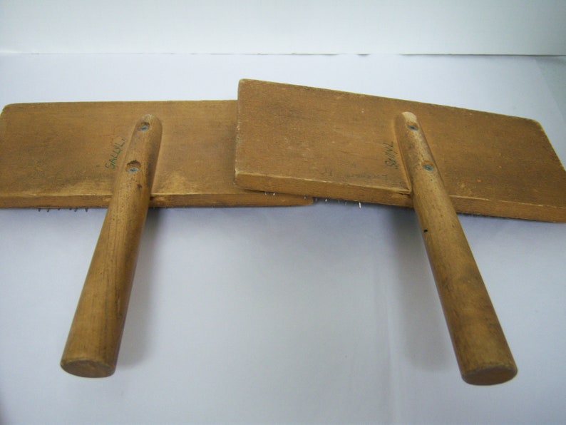 Primitive Vintage Carding Tool Wool Carders Hand Carder Etsy