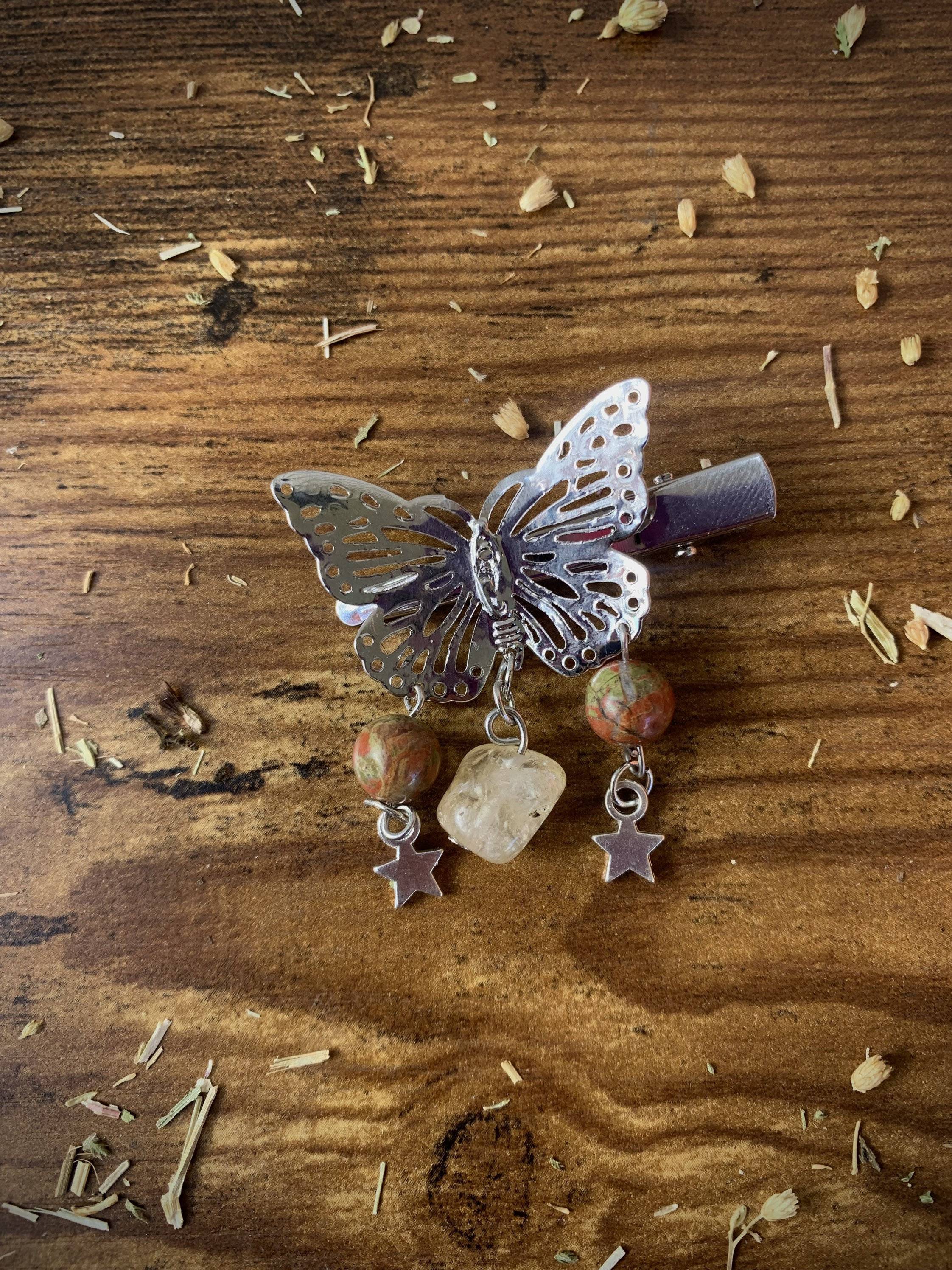 Dragon Wings ~ Butterfly Hair Clip / Butterfly Hair Accessories / Hair Accessories / Hair Jewelry / Crystal Accessories / Crystal Hair Clip