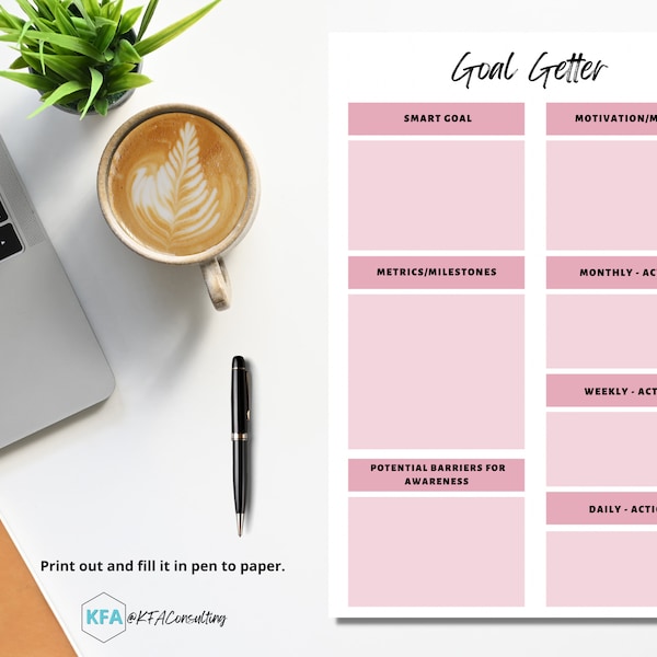 Onenote Goal Template - Etsy