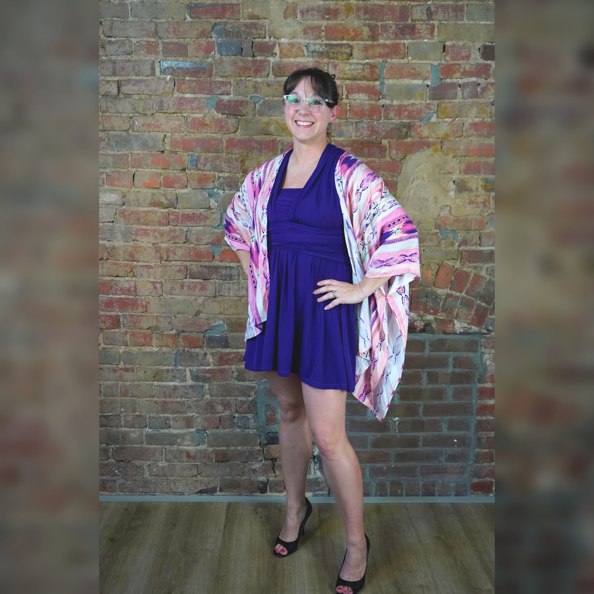 Purple Dress Casual Mini Dress Infinity 