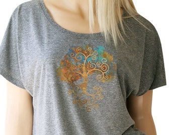 Tree of Life Shirt. Yoga Gifts for Women. Womens Yoga Shirt. Dolman Sleeve Top. Meditation Shirt. Gift for Her. Gift for Mom. Gift for Women