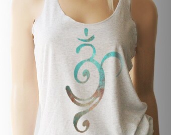 Om Shirt. Om Tank. Ohm Shirt. Yoga Top. Yoga Tank. Yoga Shirt. Workout Tank. Workout Shirts. Workout Clothes. Exercise. Fitness Tank.