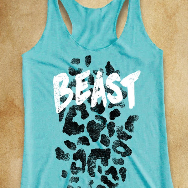 Beast Workout Tank. Workout Shirt. Workout Clothes. Work Out Clothes. Exercise Clothing. Weight Lifting Shirt. Fitness Tank. Exercise Tank.