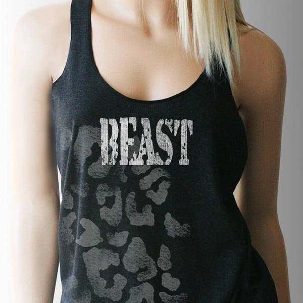 Beast Workout Tank. Workout Shirt. Workout Clothes. Exercise Clothing. Weight Lifting Shirt. Fitness Tank. Exercise Tank.