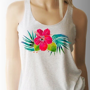Hibiscus Tank Top - Etsy
