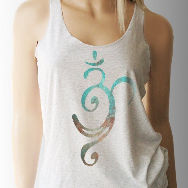 Om Shirt. Om Tank. Ohm Shirt. Yoga Top. Yoga Tank. Yoga Shirt. Workout Tank. Workout Shirts. Workout Clothes. Exercise. Fitness Tank.