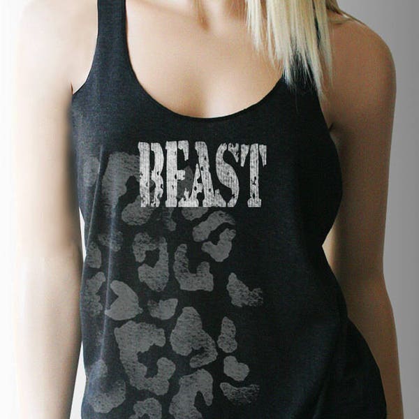 Beast Workout Tank. Workout Shirt. Workout Clothes. Exercise Clothing. Weight Lifting Shirt. Fitness Tank. Exercise Tank.