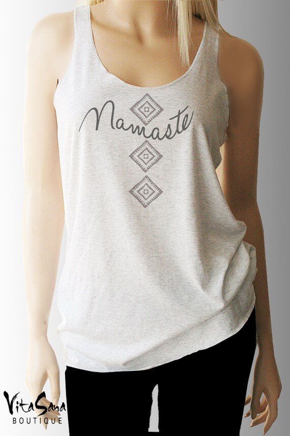 Namaste Yoga Tank. Yoga Top. Yoga Clothing. Womens Yoga Top. Womens Yoga Clothing. Workout Tank. Workout Shirt. Exercise Clothing. Fitness