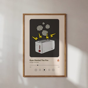 The Office Wall Art Printable, Digital Download Ryan Started The Fire