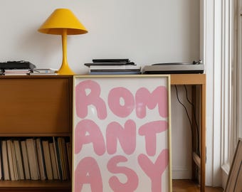 Lámina decorativa para amantes de los libros románticos (descarga digital)