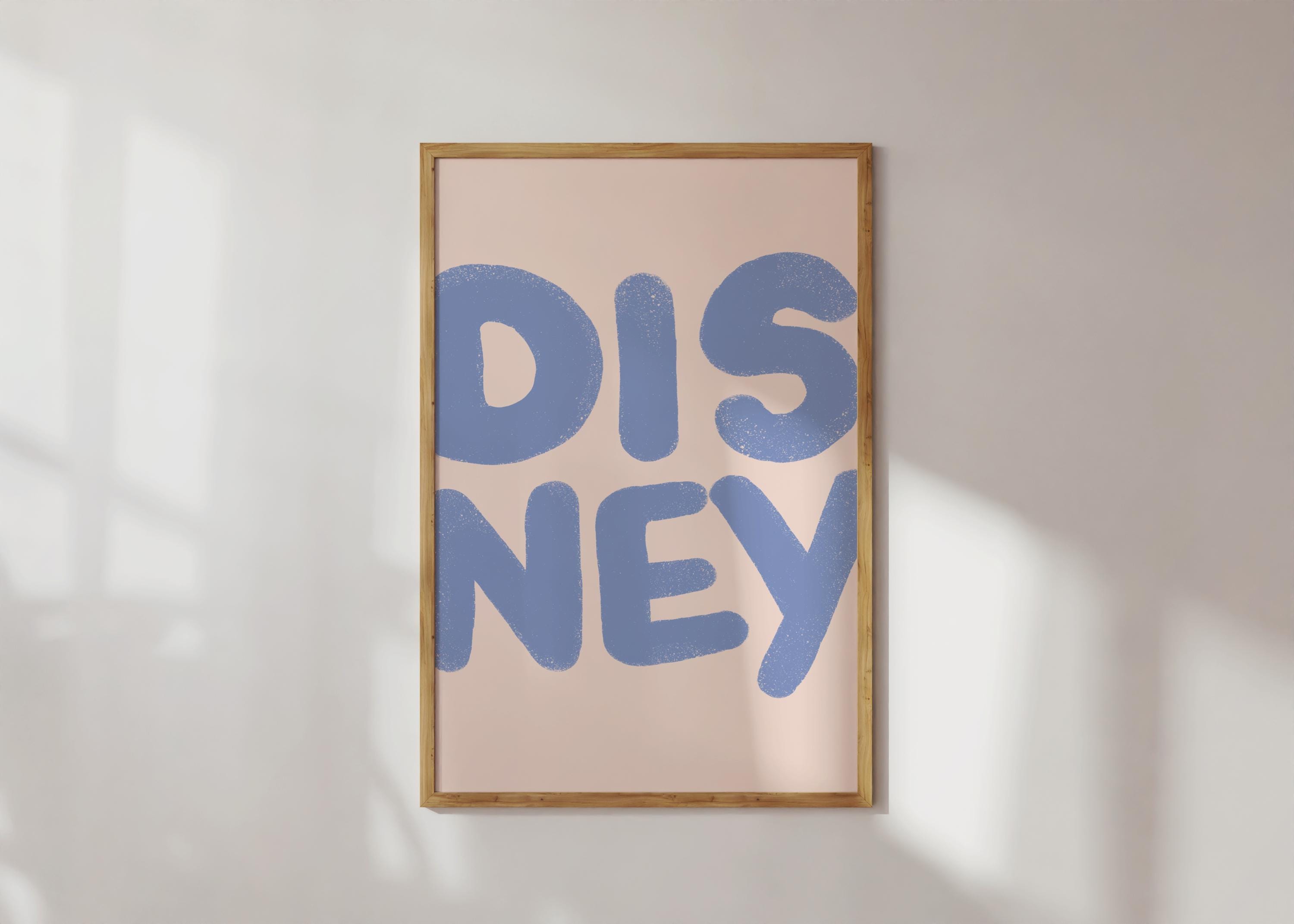 Disney Trendy Typography Wall Art Printable Digital Download Nursery Gender Neutral